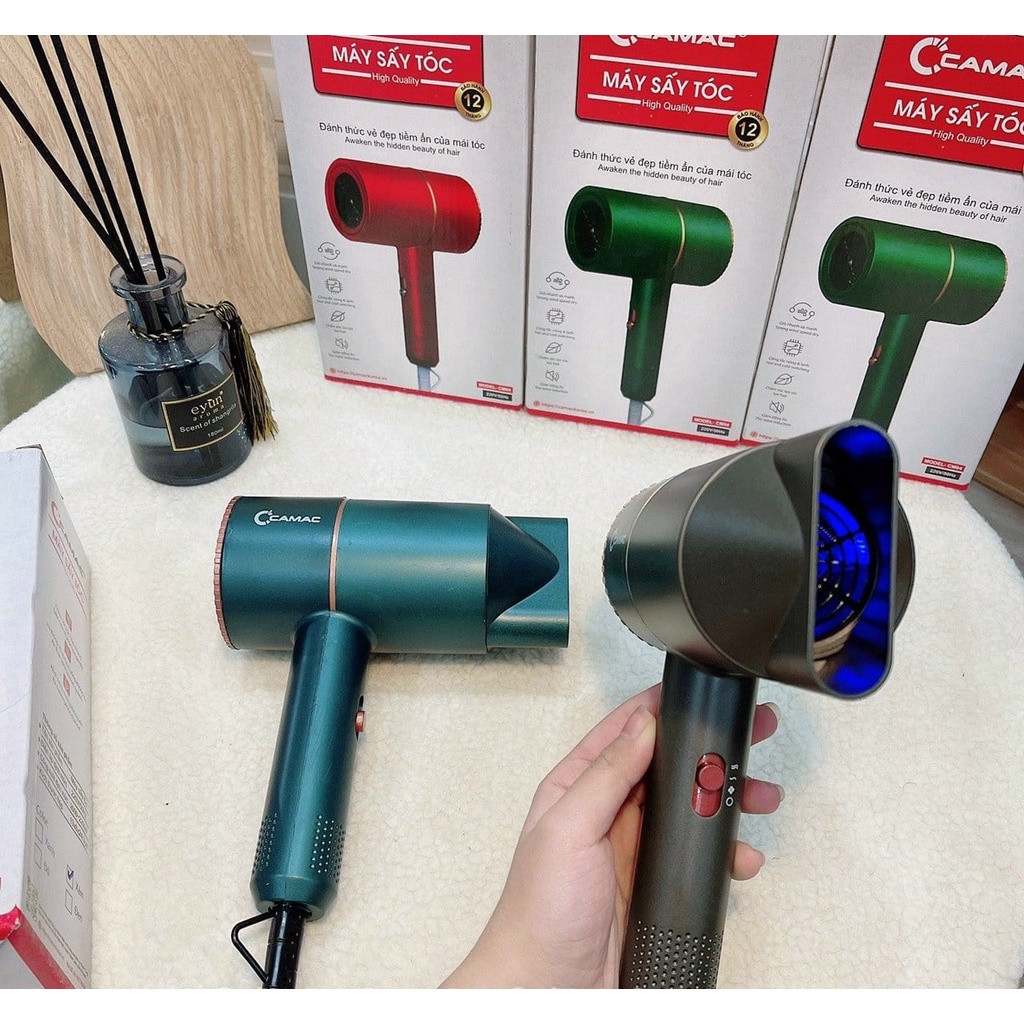 Máy sấy tóc siêu nhanh khô CAMAC thế hệ mới, máy sấy tóc 2 chiều, loại tốt có nóng & lạnh, công suất lớn 2200W, bảo hành 1 đổi 1 trong 6 tháng, máy sấy tóc du lịch, đồ gia dụng chăm sóc cá nhân, dụng cụ tạo kiểu tóc