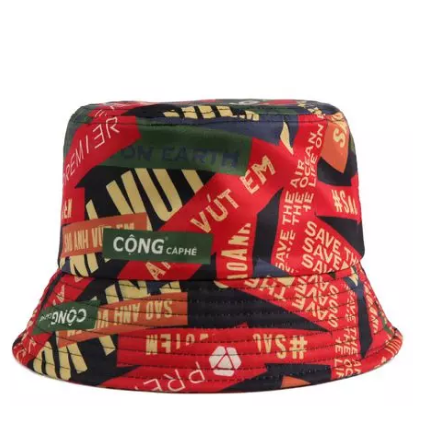 Nón xô PREMI3R x CỘNG SAVE G2 full print PREMI3R PC01901020 phong cách Hàn Quốc Mũ Bucket