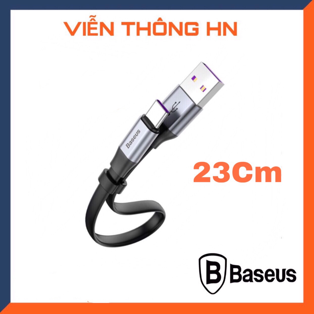 Cáp sạc baseus nimble usb type c 23cm - dây sạc ngắn dành cho pin dự phòng cho mã đt vivo  samsung xiaomi..
