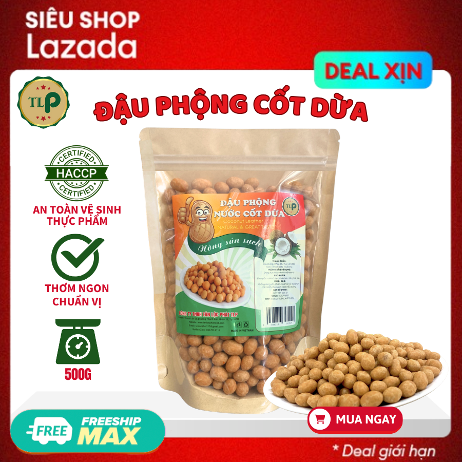 ĐẬU PHỘNG CỐT DỪA TÂN LỘC PHÁT ĐỒ ĂN VẶT YÊU THÍCH