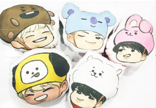 Gấu bông bangtan dạng gối 40cm GB4I9 gấu bông cute gấu bông dễ thương