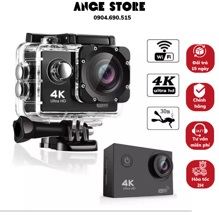 Camera hành trình chống nước chống rung gắn mũ bảo hiểm - camera phượt thể thao kết nối wifi xem trực tiếp điện thoại. bảo hành uy tín