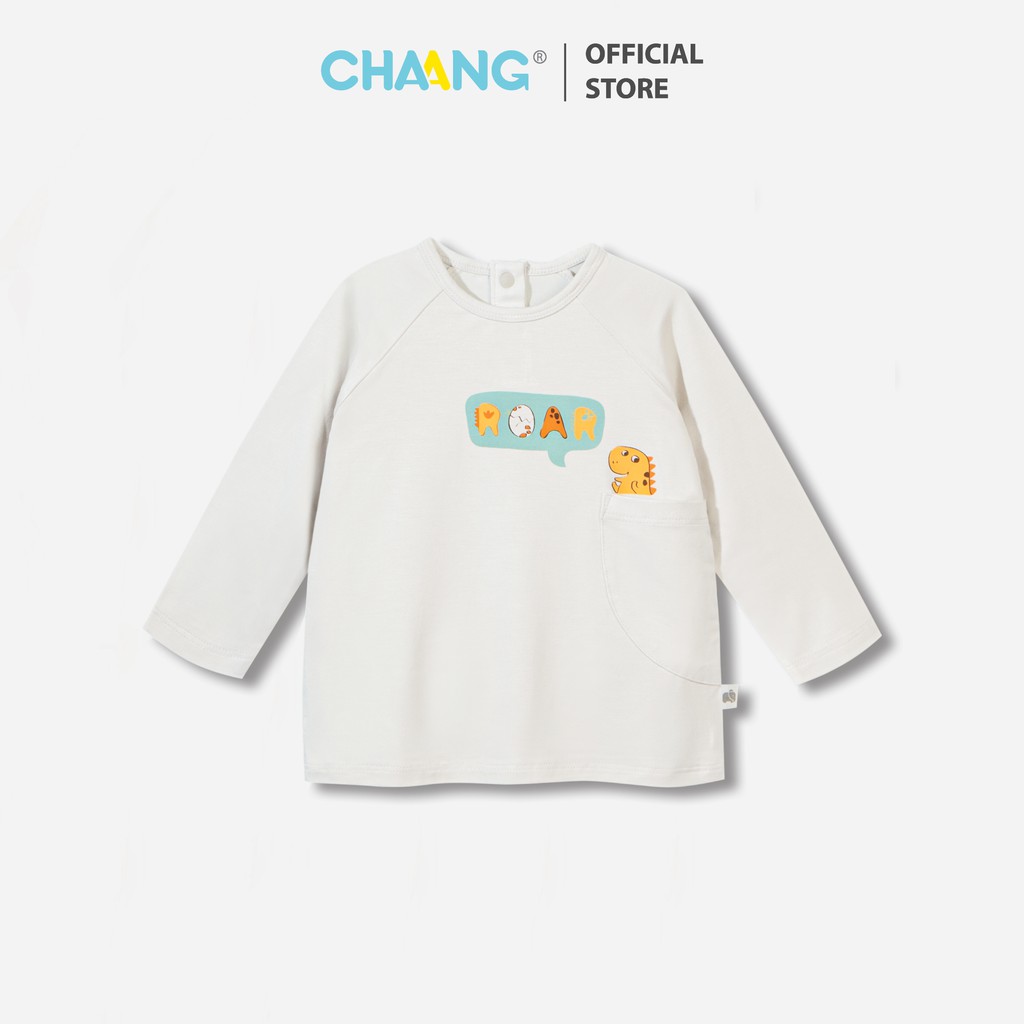 Áo dài tay bé trai Dino ghi Chaang