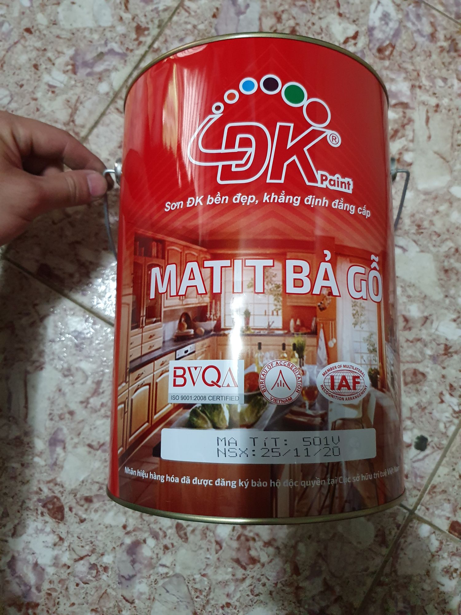 Hộp matit bả gỗ Đại Kiều loại 5kg