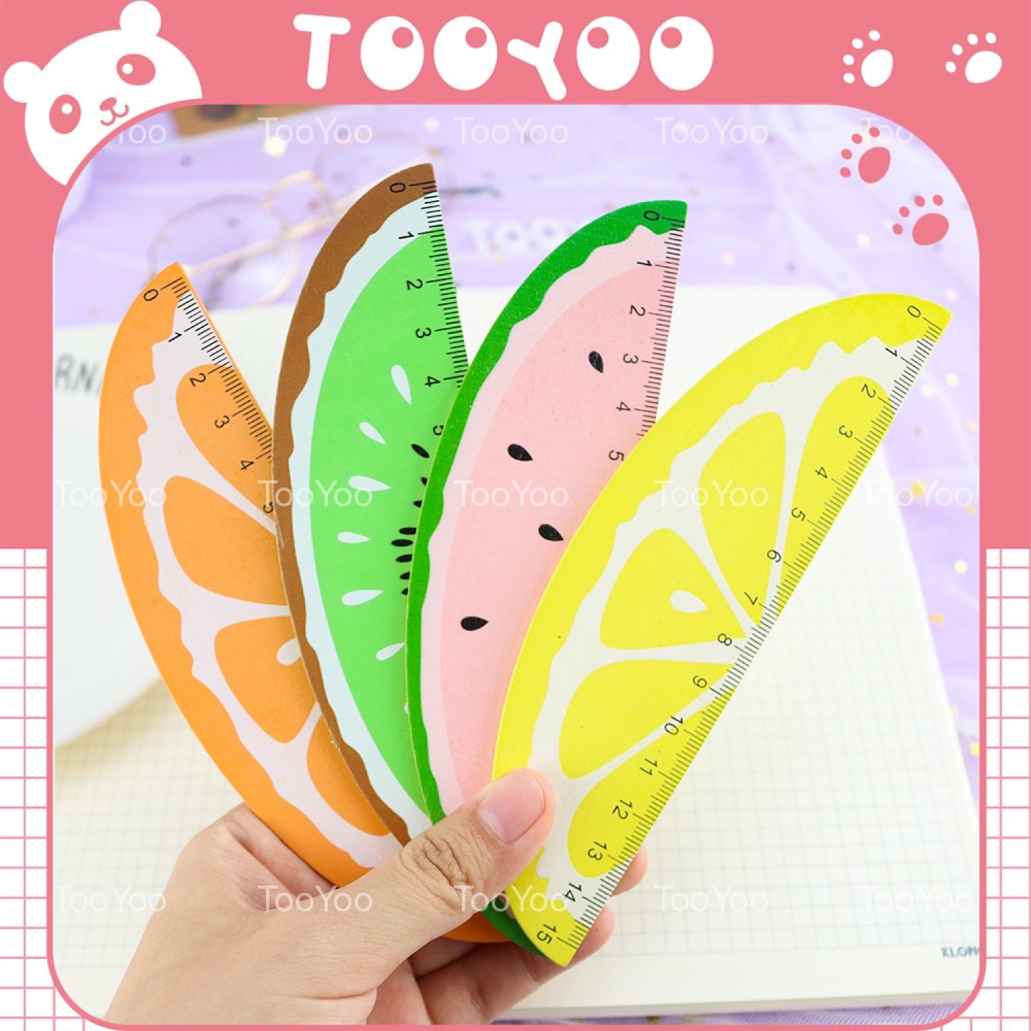 Thước kẻ gỗ hình hoa quả dễ thương cute TooYoo TY0059