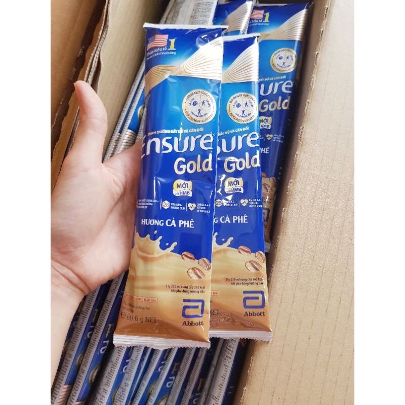 1 hộp 2 gói ensure gold hương cà phê 60,6g