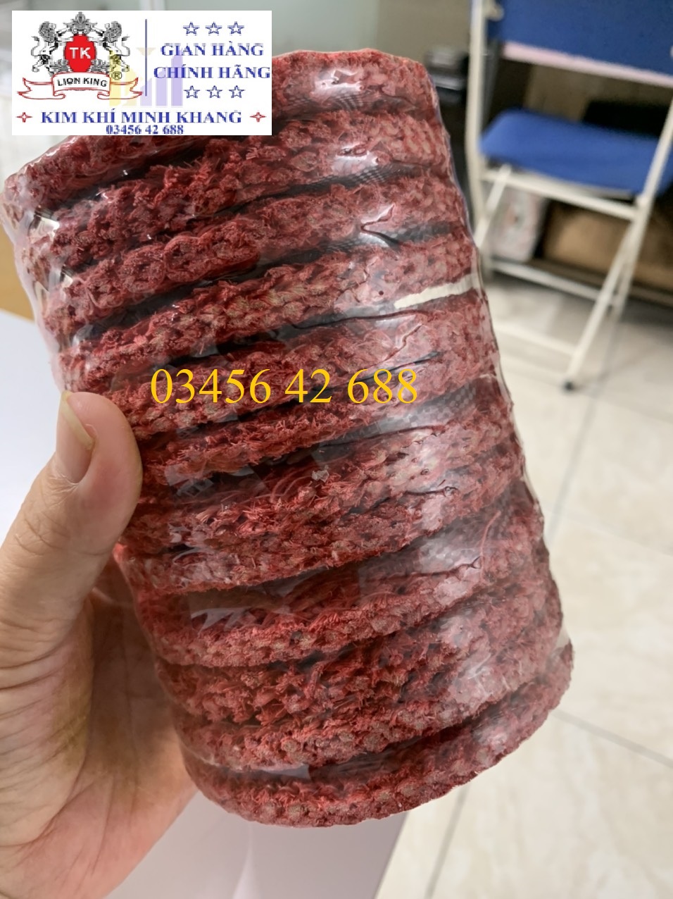 Xơ dừa đỏ đánh bóng inox 100 x 16mm chất lượng cao lionking