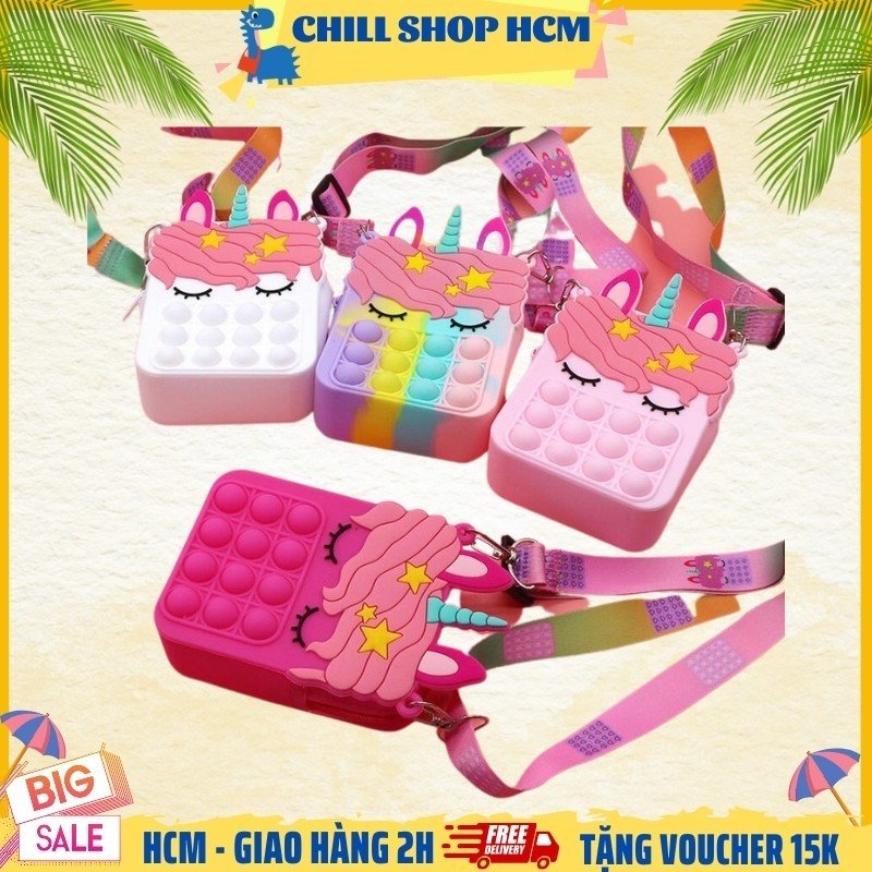Pop it túi đeo Túi đeo chéo Pop ít phiên bản giải toả căng thẳng MINI cho bé gái