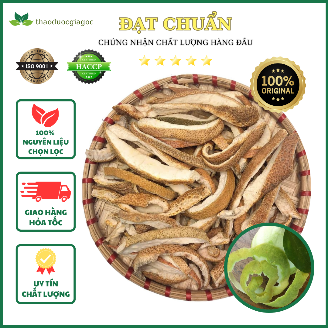 1kg vỏ bưởi sấy khô phơi nắng tự nhiên xanh thơm sạch.