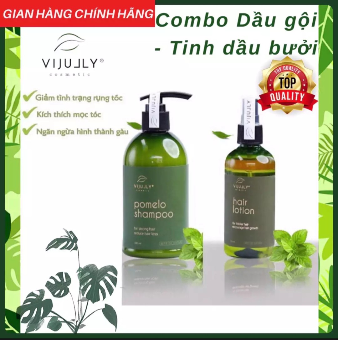 COMBO Dầu Gội Bưởi Vi Jully + tặng kèm 1 xịt dưỡng tóc Vi Jully