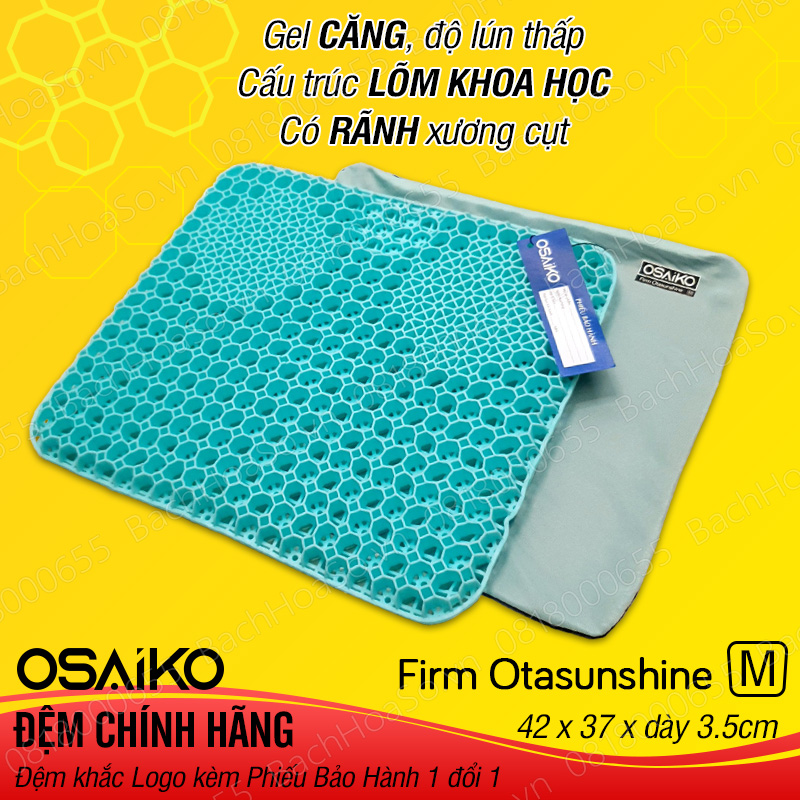 Đệm lót ghế ngồi ô tô, Nệm lót ghế xe ô tô, Đệm oto cho tài xế lái taxi, đệm lót ghế ngồi cho xe tải, lót xe máy cày bằng Gel Silicone hãng OSAIKO