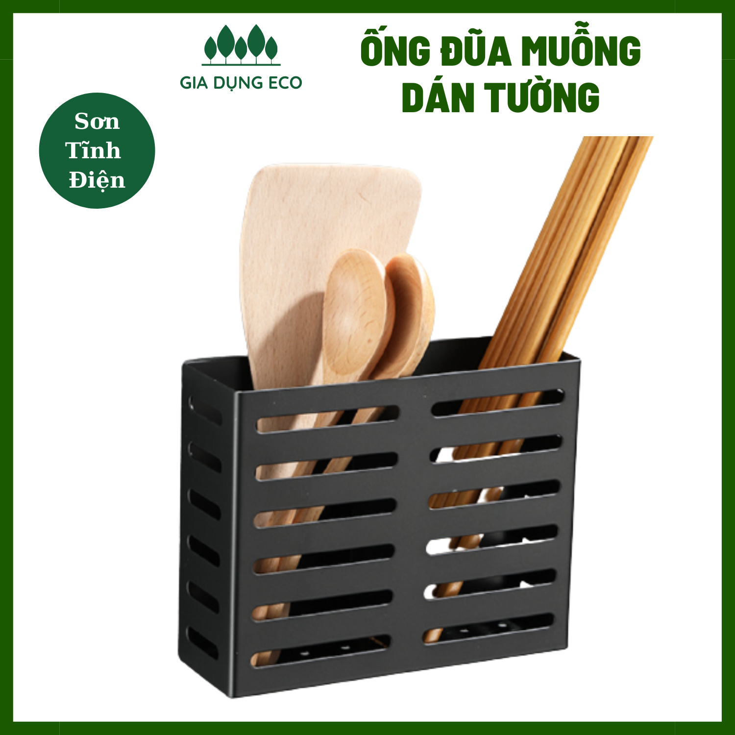 Kệ để ống đũa giá để đũa ống đũa muỗng dán tường sơn tĩnh điện