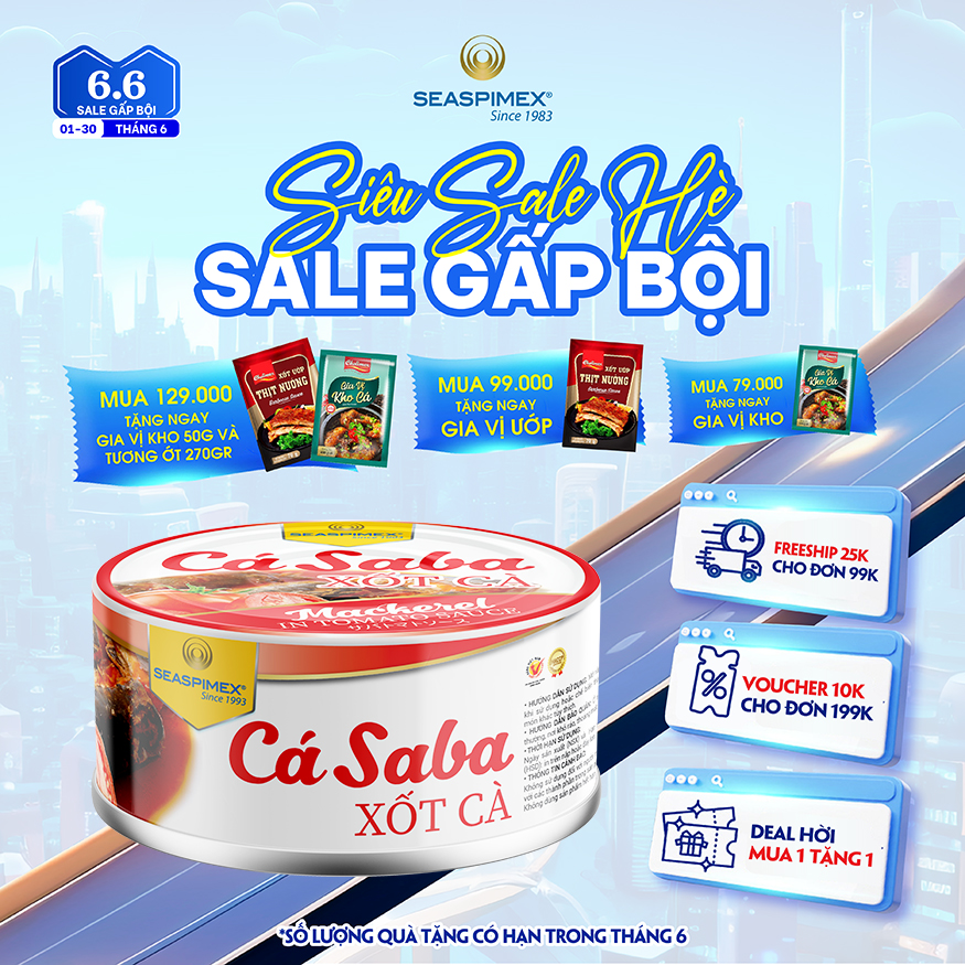 Cá Saba Nhật Sốt Cà SEASPIMEX 185gr
