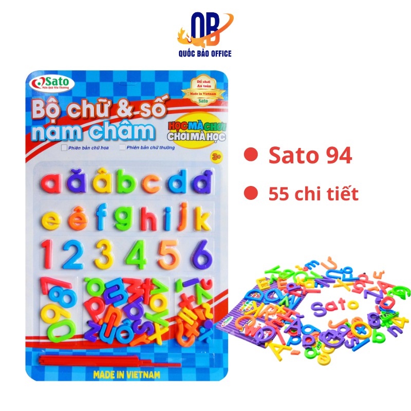 HOT SALE Đồ chơi giáo dục - bảng chữ cái cho bé - chữ thường 55 chi tiết - SATO 94