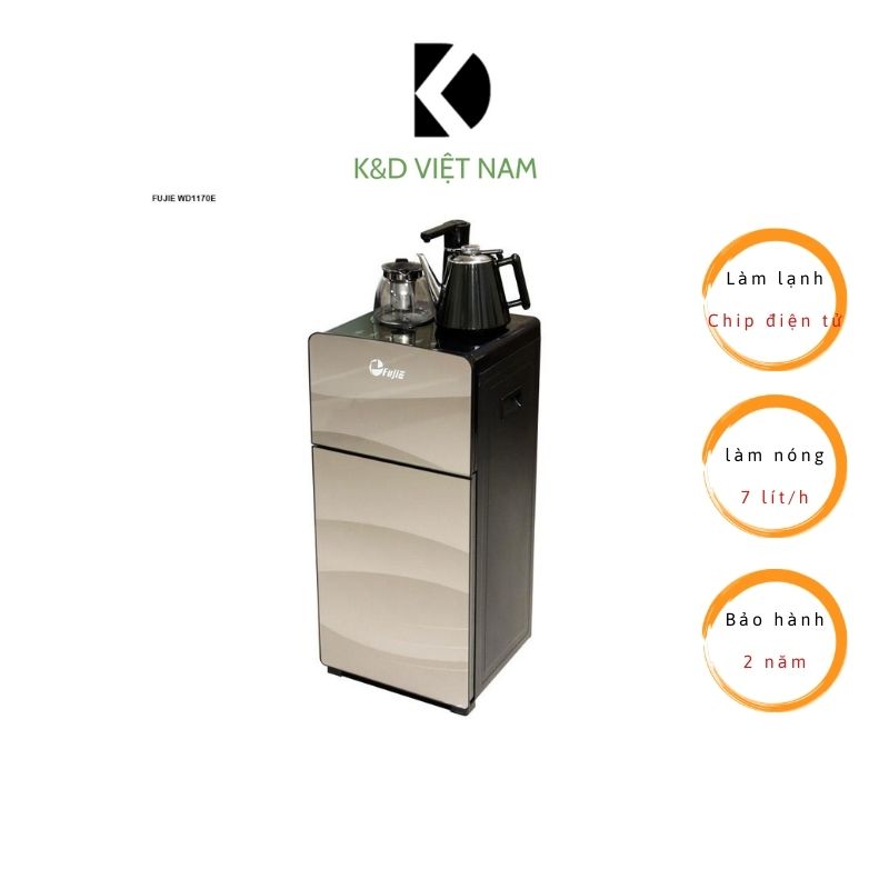Cây nước nóng lạnh bàn trà, bình âm fujie wd1170e