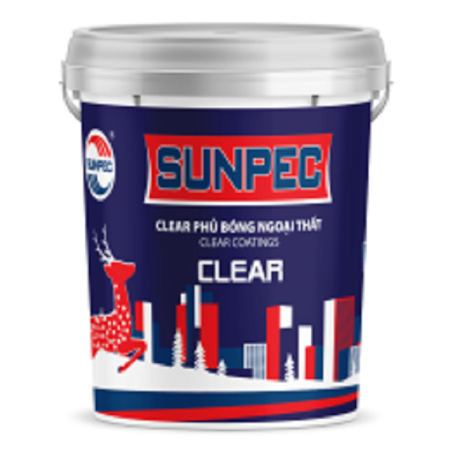Sơn tường phủ bóng ngoại thất SUNPEC clear 4kg