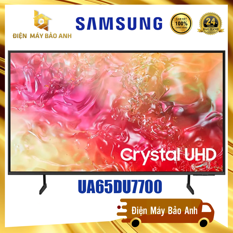 [Miễn phí lắp đặt HN] Tivi Samsung 65 inch UA65DU7700 65DU7700 4K 2024, Bảo hành chính hãng 24 tháng