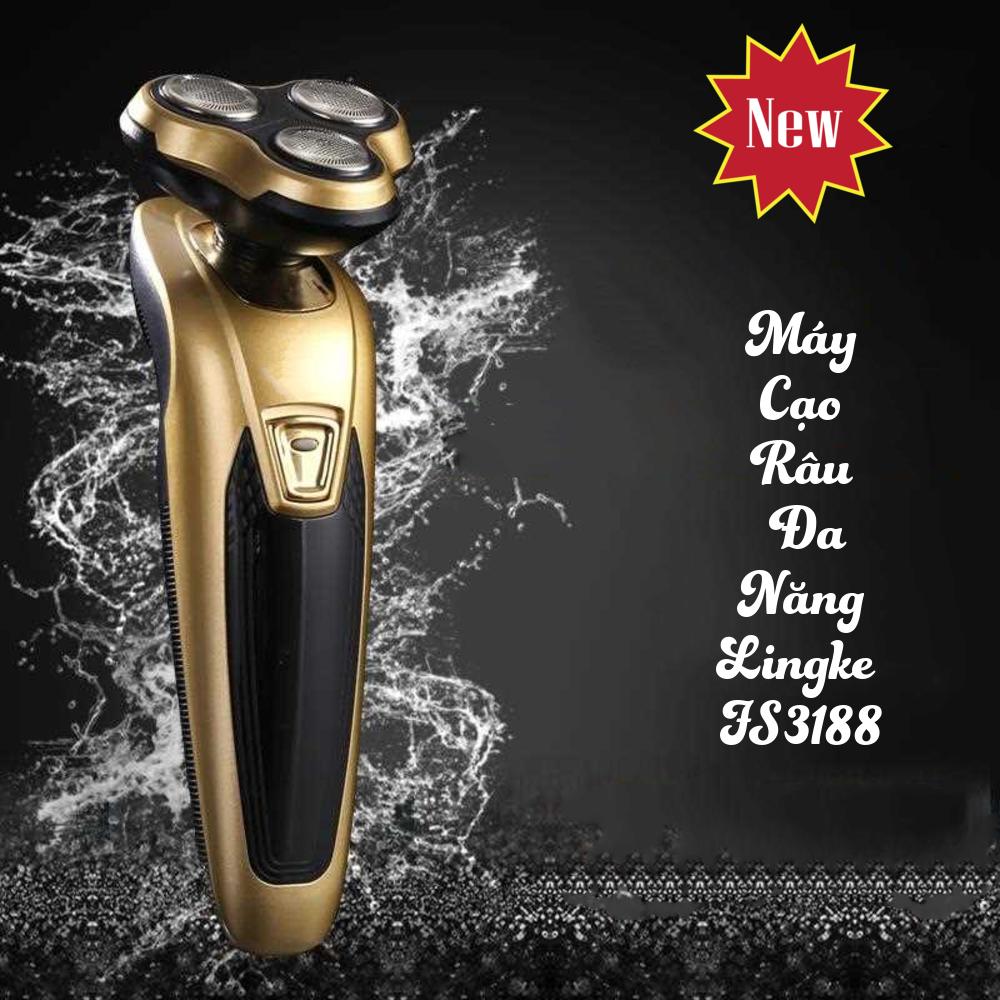 Tông đơ kiêm máy cạo râu 3 đầu lingke fs-3188