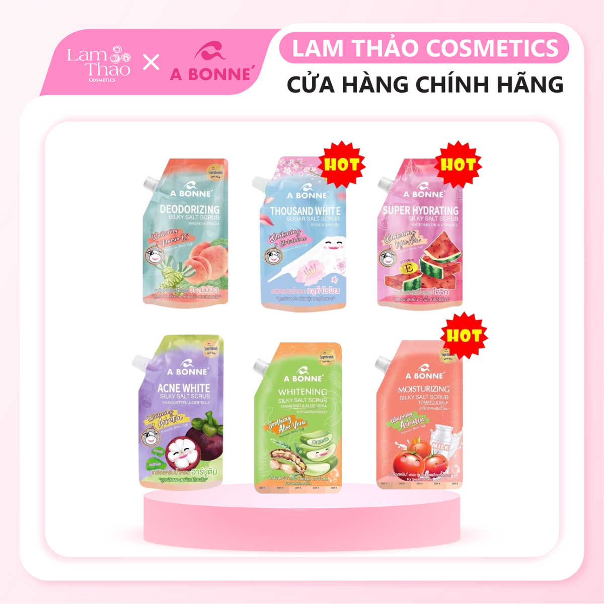 Muối Tắm Tẩy Tế Bào Chết A Bonne Acne Silky Salt Scrub 350gr
