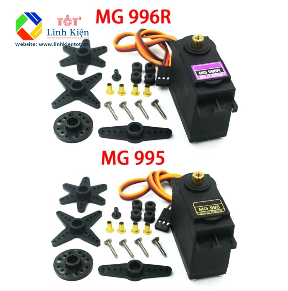 [Nhông đồng] Động cơ RC Servo MG995 / MG996R 180 độ bánh răng kim loại