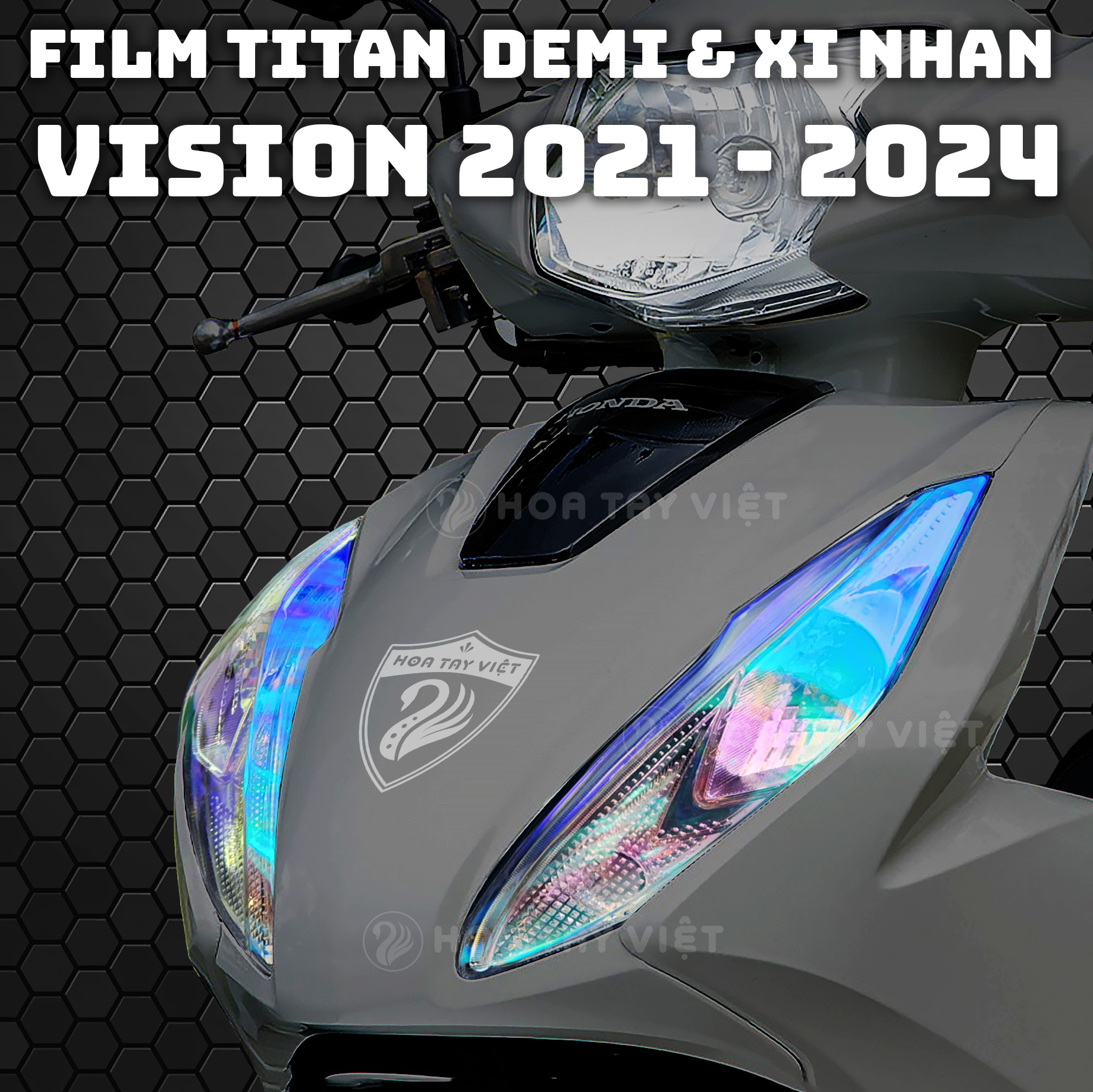 Decal vision 2021 - 2024 đổi màu demi và xi nhan vision 2021 - 2024