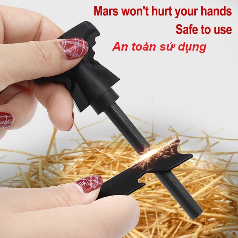 Dụng cụ sinh tồn đánh lửa cắm trại ngoài trời - diy917