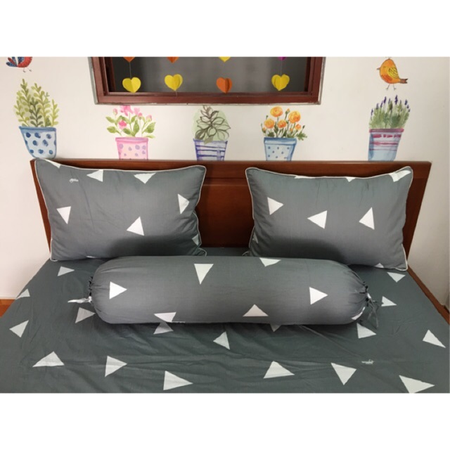 Ga gối cotton thắng lợi màu xám - xám