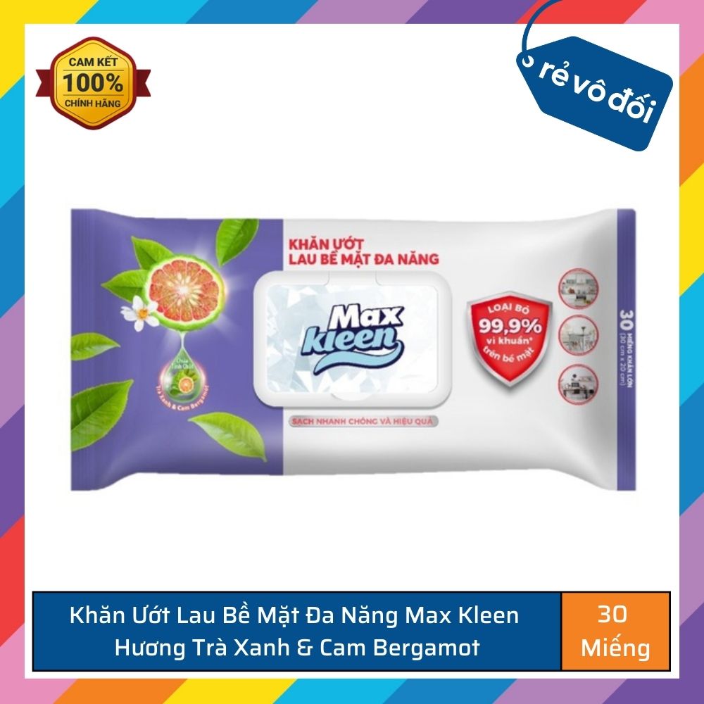 Khăn ướt lau bề mặt đa năng maxkleen