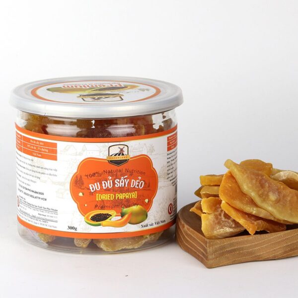 Đu Đủ Sấy Dẻo 300g hàng chính hãng bazaland
