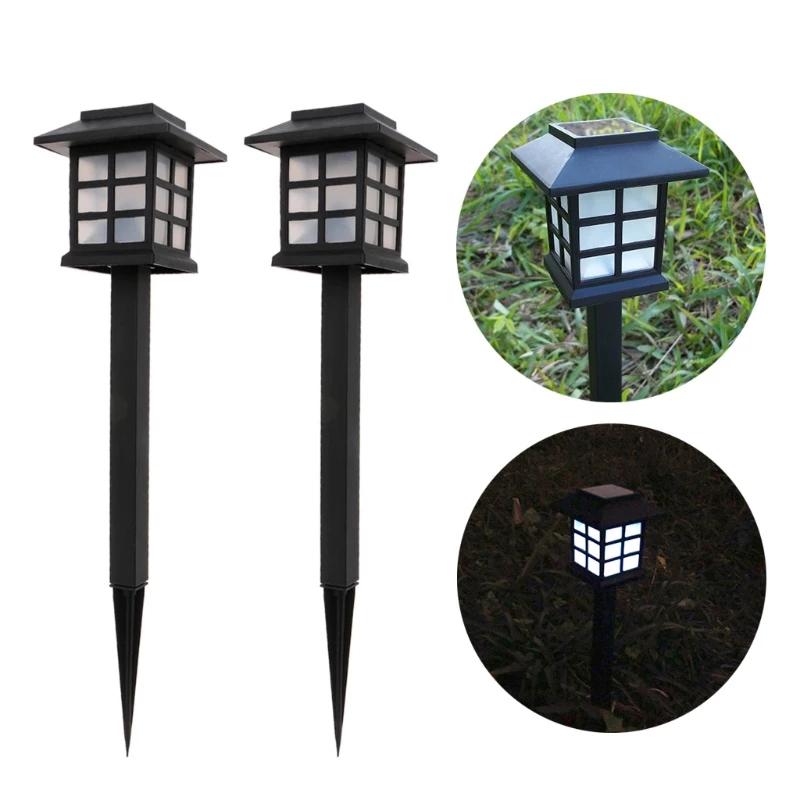 Bộ 2 Đèn LED năng lượng mặt trời sân vườn ánh sáng nhiều màu chống nước chữ nhật MH75