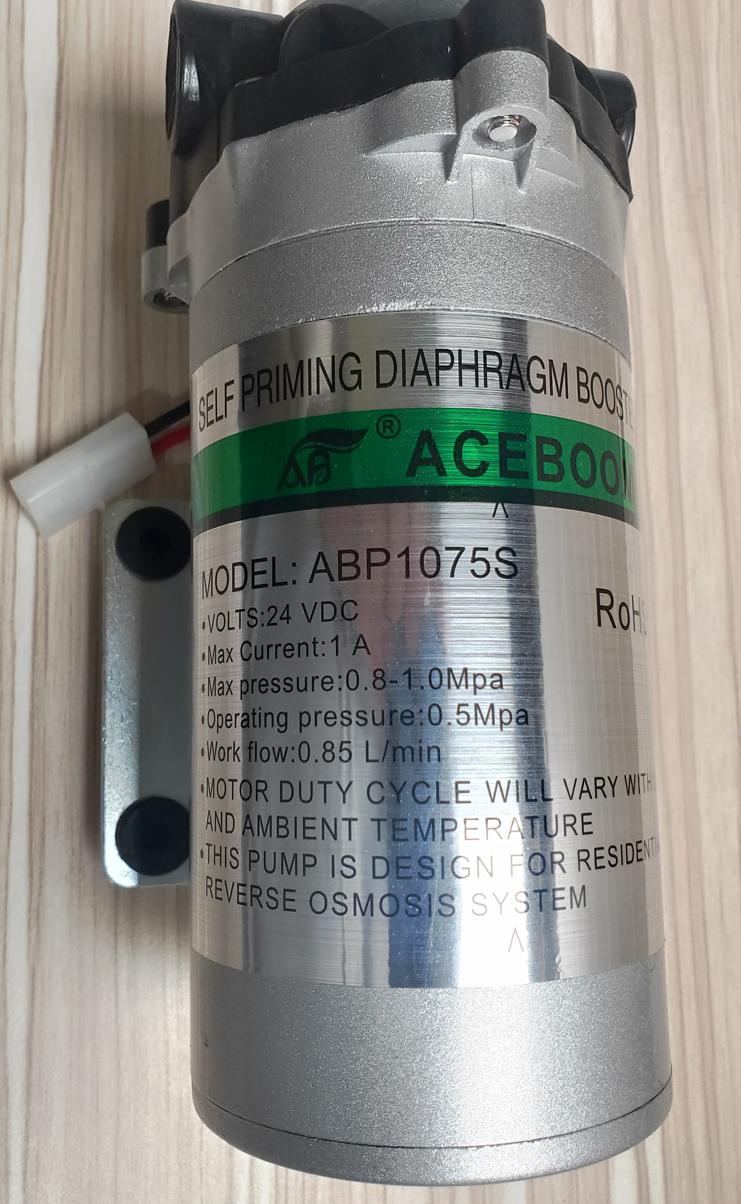 Máy bơm áp lực 24v, bơm lọc nước ro, bơm 24v abp 1075s
