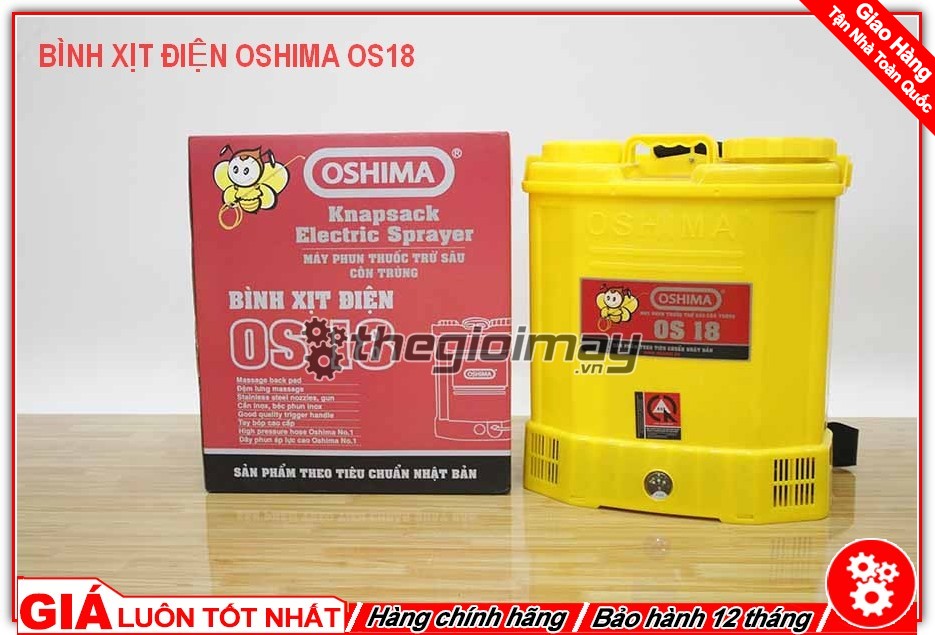 Bình xịt điện oshima os18 -18 lít