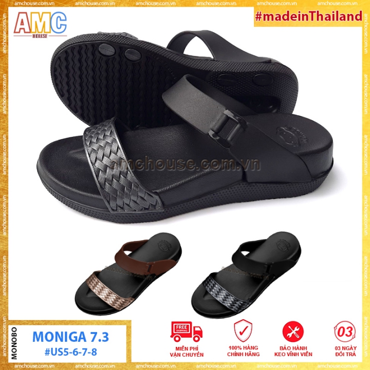 Dép Thái Lan Nữ Monobo Hai Quai Đế Cao Siêu Nhẹ, Êm - Moniga 7.3