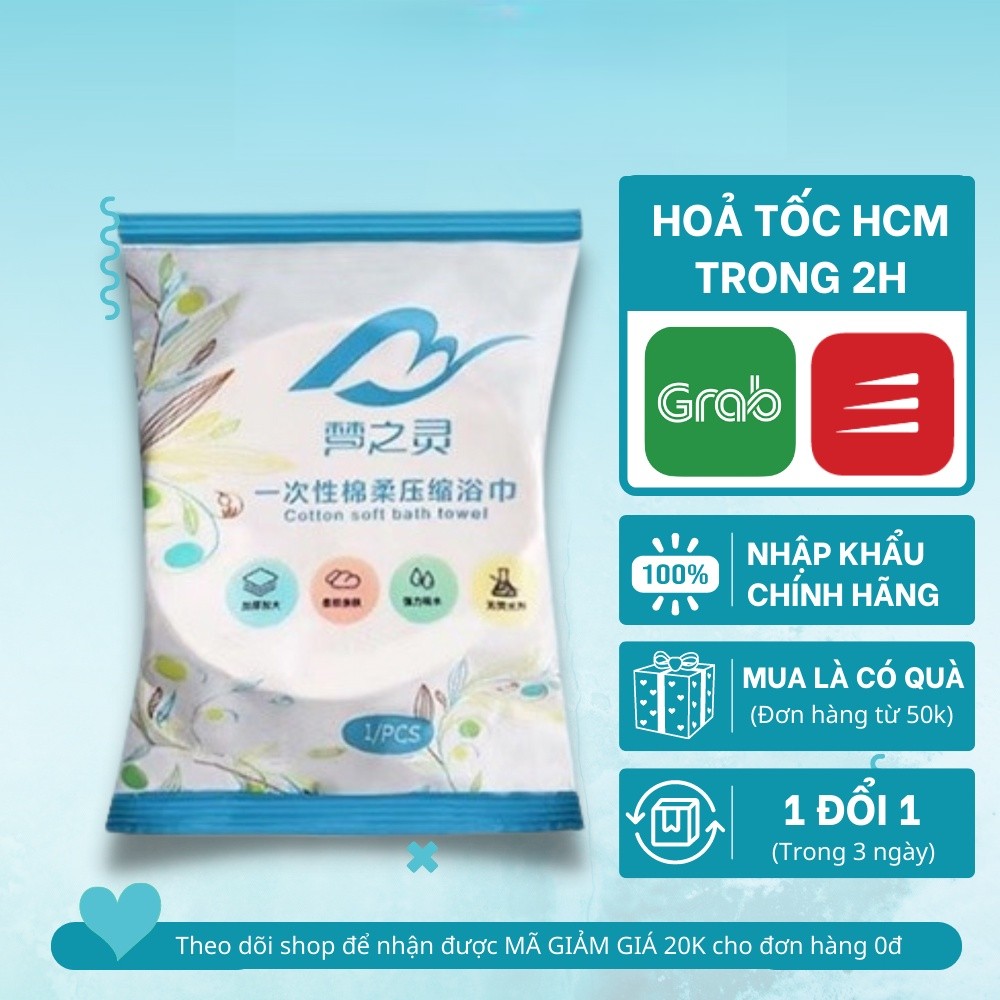 Khăn tắm nén du lịch bằng cotton dùng một lần an toàn, khăn tắm du lịch 70*140 cm