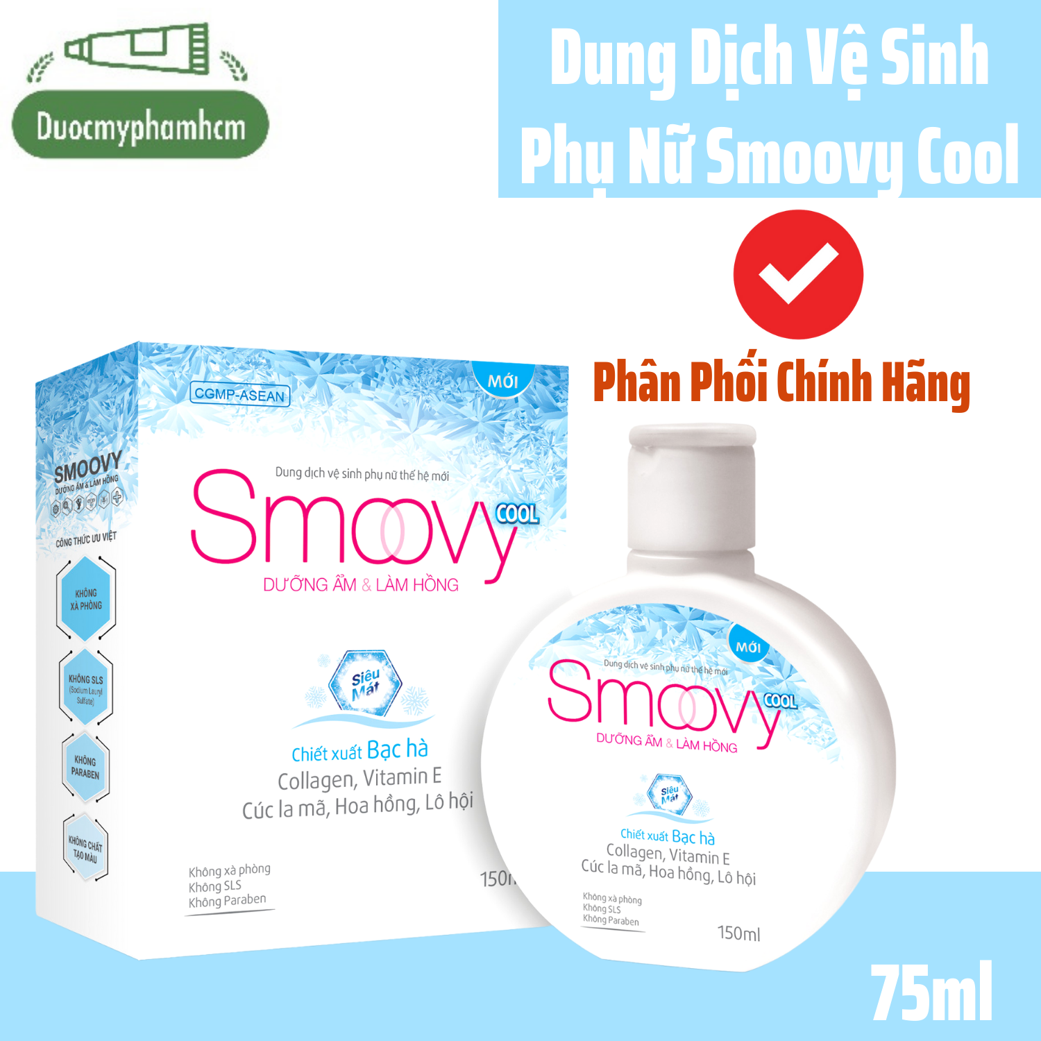 Dung Dịch Vệ Sinh Phụ Nữ Smoovy Smooth & Cool- Thế Hệ Mới