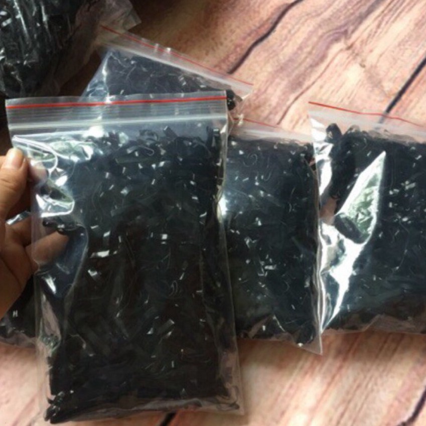 100 gram thun cột tóc đen bản to, chun buộc tóc siêu dai