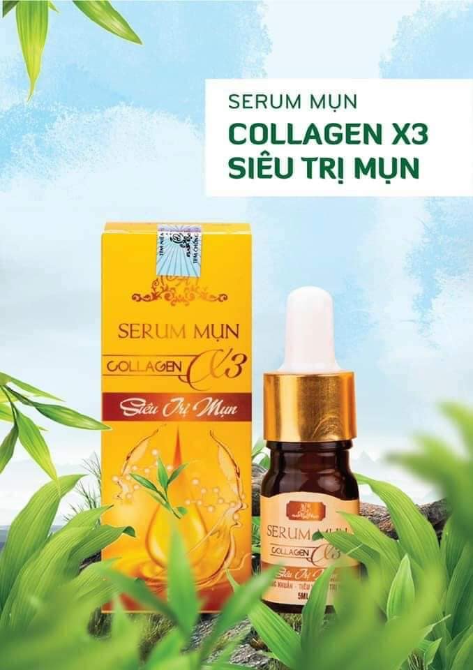Serum Mụn Collagen X3 Tặng Mặt Nạ Ngủ Bioaqua