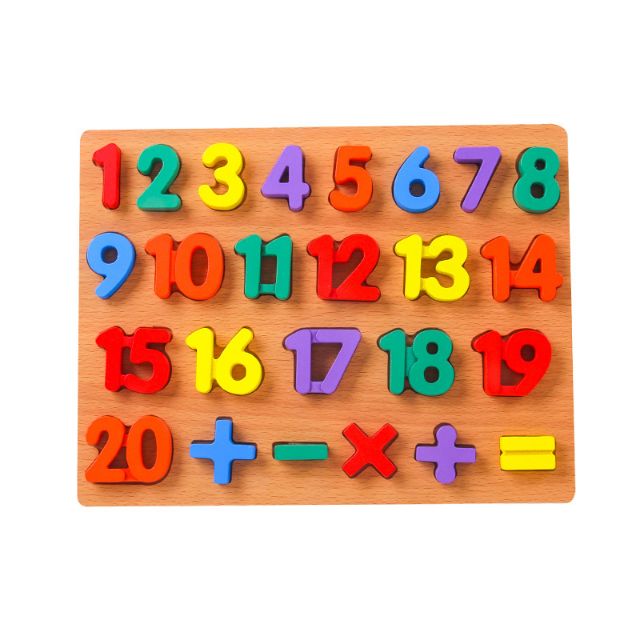 Đồ chơi gỗ - bảng gỗ 20 số nổi thông minh cho bé
