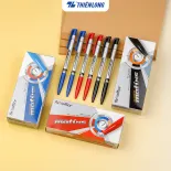 Combo 5/10/20 Bút bi Thiên Long FO-024, ngòi 0.7mm, mực xanh/đỏ/đen hệ dầu, đạt tiêu chuẩn an toàn Châu Âu