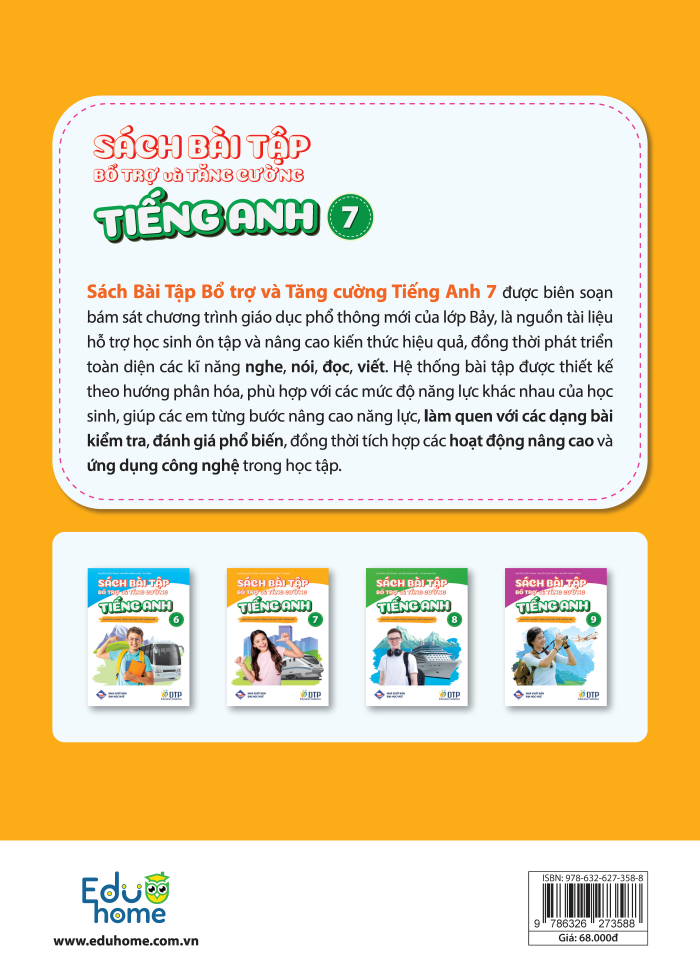 Sách - Dtpbooks - Sách Bài Tập bổ Trợ và Tăng Cường - Tiếng Anh 7