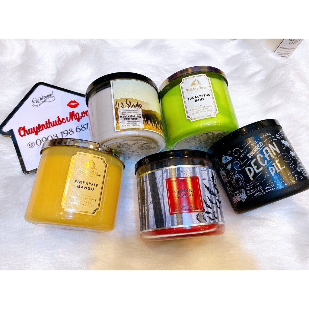 Nến thơm bath & body works 411g - 3 bấc