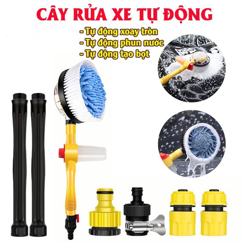 Chổi rửa xe ô tô thông minh tự xoay 360 độ