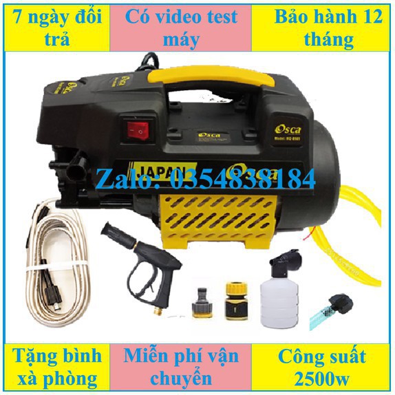 Máy rửa xe osca japan 2500w tặng bình bọt tuyết