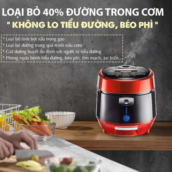 Nồi cơm tách đường Tiross TS9911 tránh xa những bệnh liên quan đến đường huyết và giảm cân hiệu quả
