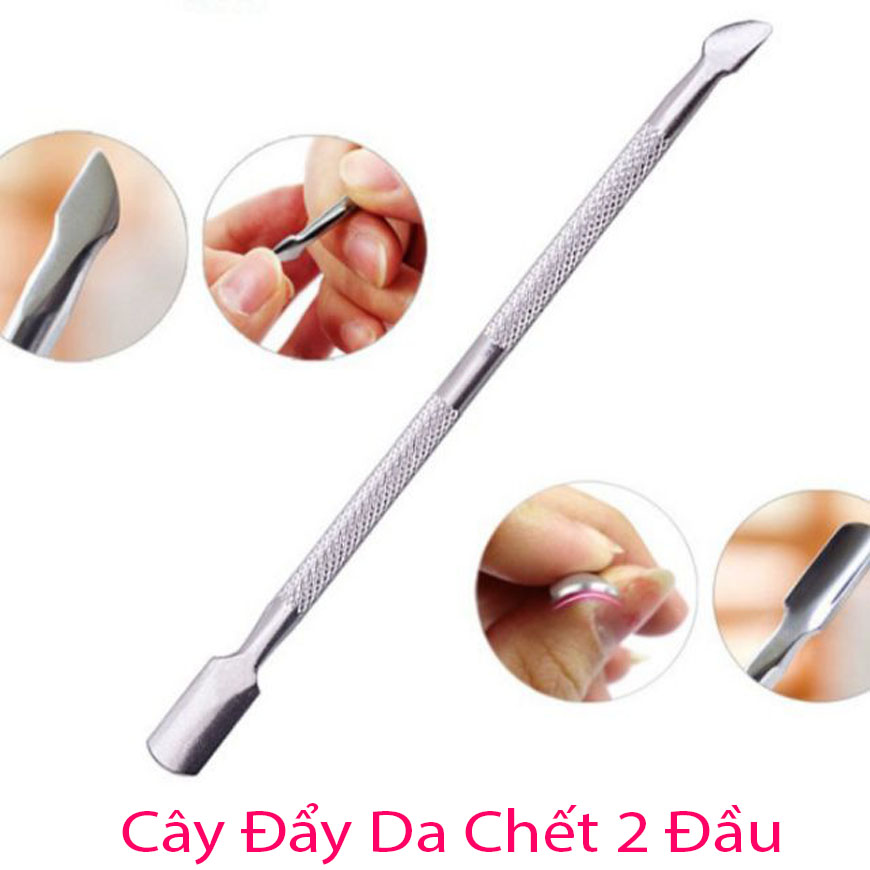 Cây sủi da chết Chất Lượng, Giá Tốt , Cây đẩy da chết chất liệu inox, Cây Sủi Da Chết Móng Tay 2 Đầu