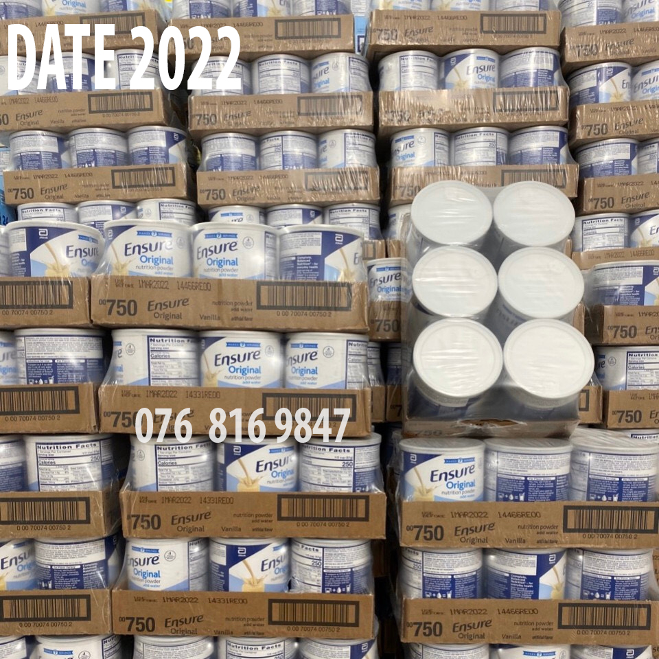 Date 5/2022 MẪU MỚI -COMBO 6 Lon Sữa Ensure Mỹ ORIGINAL 397G
