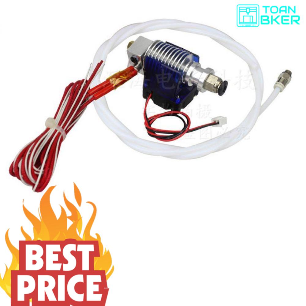 Bộ đầu in jhead e3d v6 0.4mm với ống teflon và quạt tản nhiệt