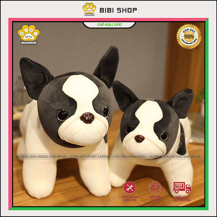 Gấu bông chó bulldog siêu ngộ nghĩnh dễ thương