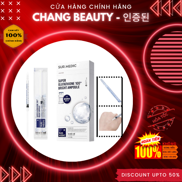 Tinh Chất Trắng Da Sur Medic Super Glutathione 100 Bright Ampoule
