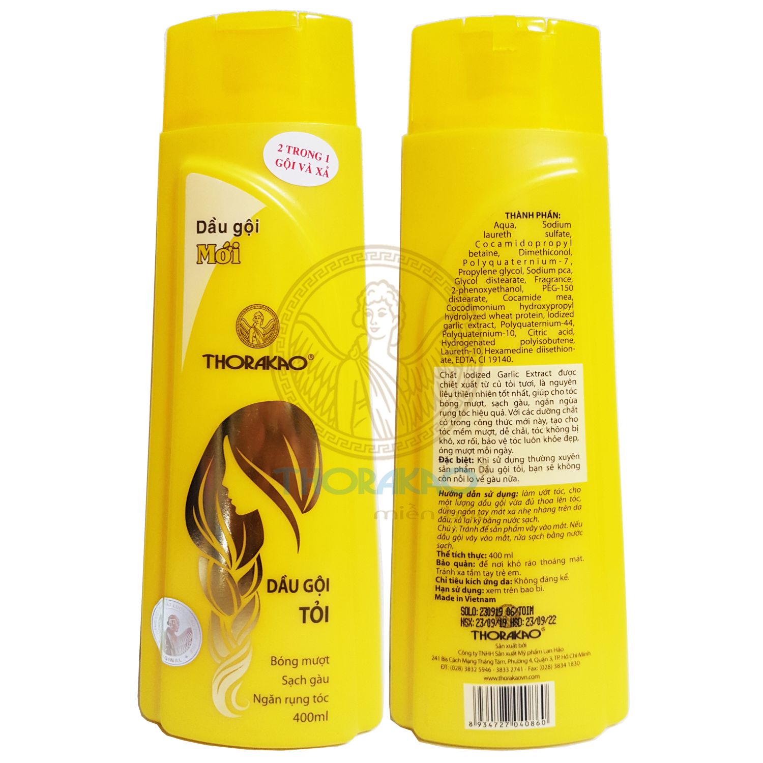 Dầu gội tỏi ngăn rụng tóc, ngừa gàu Thorakao 400ml